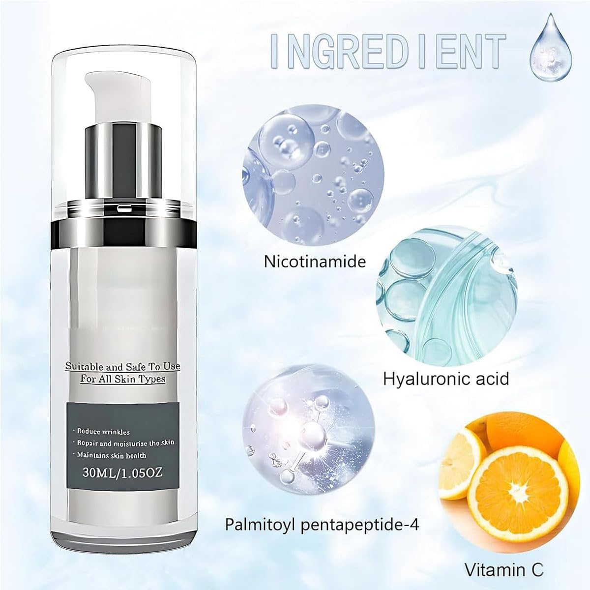 Face Moisturizer.Stock Solution Facial Serum.Aging Serum for Face【Trial Package 1 Bottle】lt can only lighten hne lines.