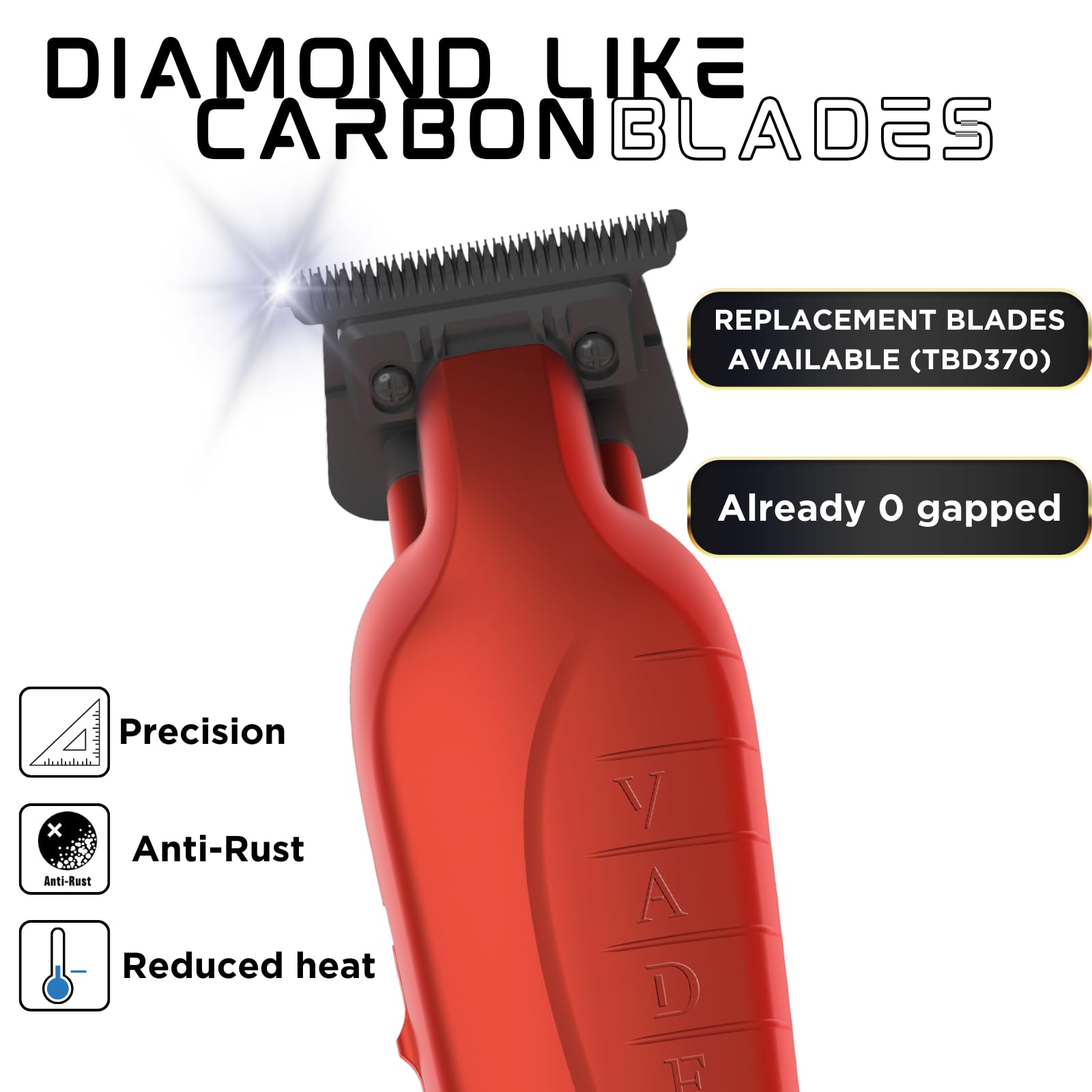 Supreme Trimmer Replacement DLC Blade | Close Cutting, Barber Liner Mens Beard Trimmer Replacement DLC T-Blade | TBD370