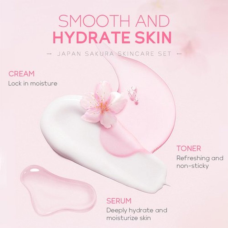 Skin Care Set, Cherry Facial kit for women, Skincare Kit Gifts For Teenage Girls, Skin Care Kit, Skincare Sets & Kits with facial wash, Toner, Serum, Eye Cream, Face Cream Birthday Beauty Care 5pcs