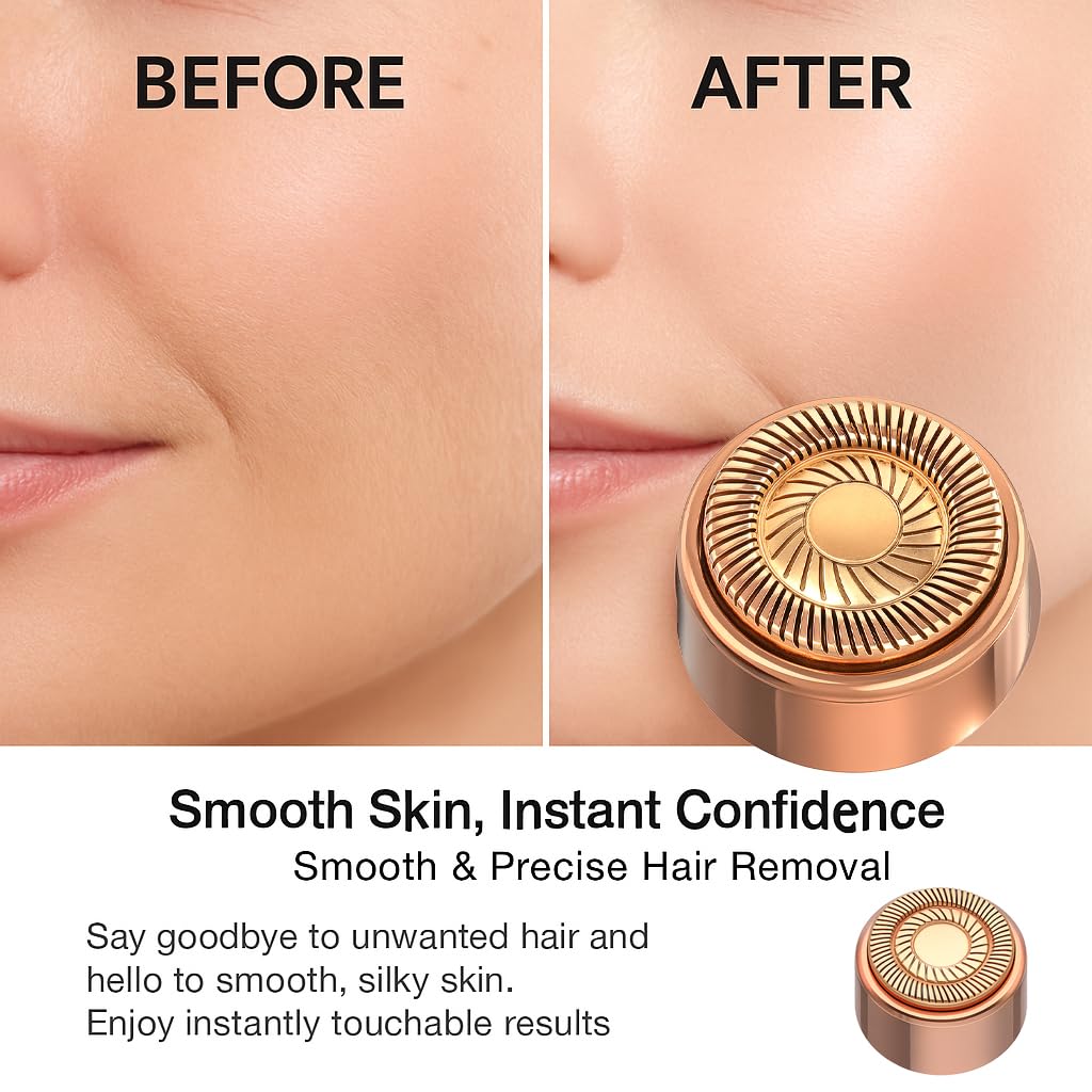 Replacement Heads Compatible with Finishing Touch Flawless Generation 3, Smooth Double Halo Facial Hair Remover Refills for Sensitive Skin, 4 Pack