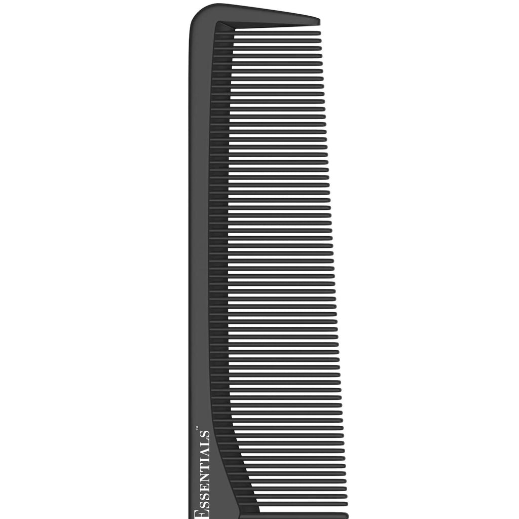 Bardeau Essentials Professional 7 Inch Black Carbon Fiber Anti Static Chemical And Heat Resistant Comb For All Hair Types | Fine and Wide Tooth Comb For Men and Women