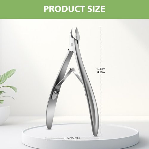 Half Jaw Salon Grade Cuticle Cutters – BALUCA Ergonomic Arch Handle Cuticle Clippers, Precision Stainless Steel Nail Cuticle Trimmer with Comfortable Grip, Perfect for Manicure & Pedicure