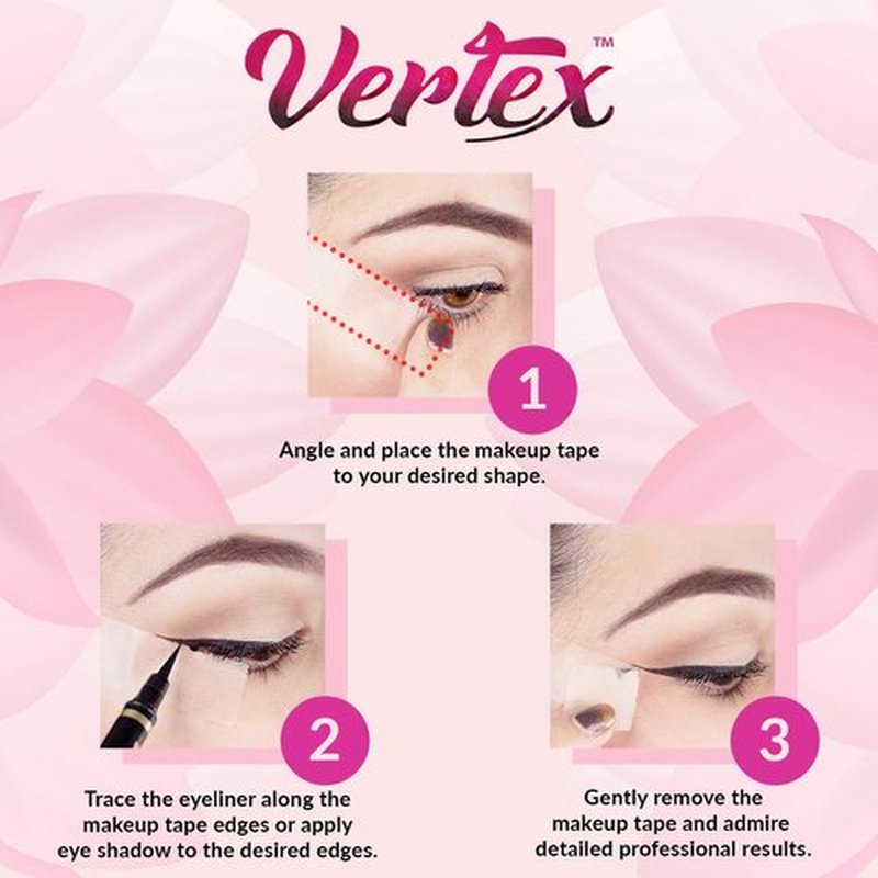 Skiennix Makeup Tape Eyeliner Stencils - Firm Hold Liquid Liner Wing Tips for Clean Edges | Ideal for Beginners