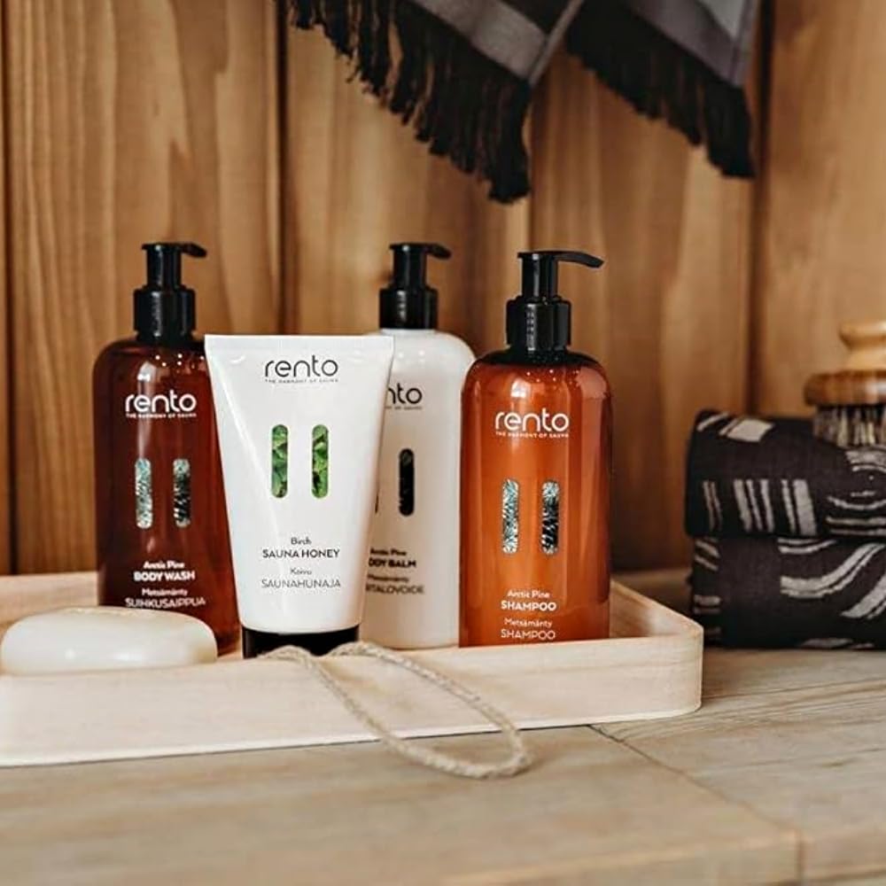 RENTO Hand Wash 13.5 Fl. Oz. (400ml) Gentle & Refreshing Hand Soap for Frequent Hand Washing with Aloe Vera, Vegan, 5 Types: Arctic Berries, Arctic Pine, Birch, Blueberry, Water Lily (Blueberry)