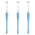 Munyee Hua 3Pcs Manual Razor Trimmer, T-Shaped Mini Hair Removal for Bikini Line Eyebrows Face Beard Precision Grooming with Skin-Friendly Design Reusable Personal Care Tool for Women Men(3 T Trimmer)