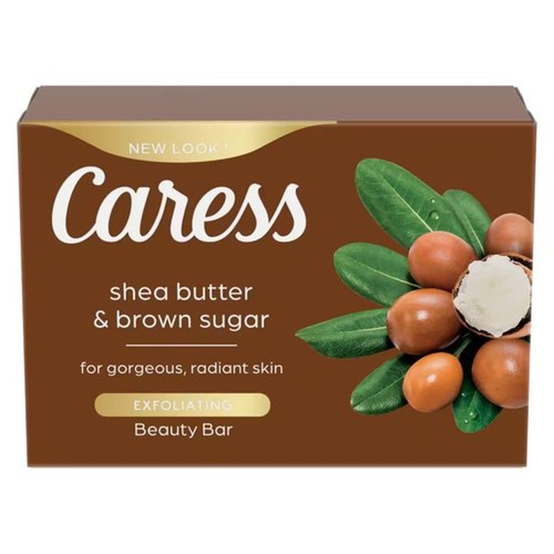 Caress Shea Butter & Brown Sugar Beauty Bar Soap, 8 Count
