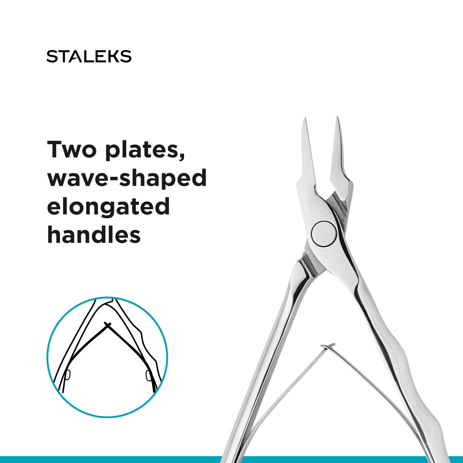 Staleks Podo 30 Podology Nippers for Ingrown Toenails – 18 mm Blades – Narrow Tips with Blunt Ends – Double Spring Design for Medical Pedicure