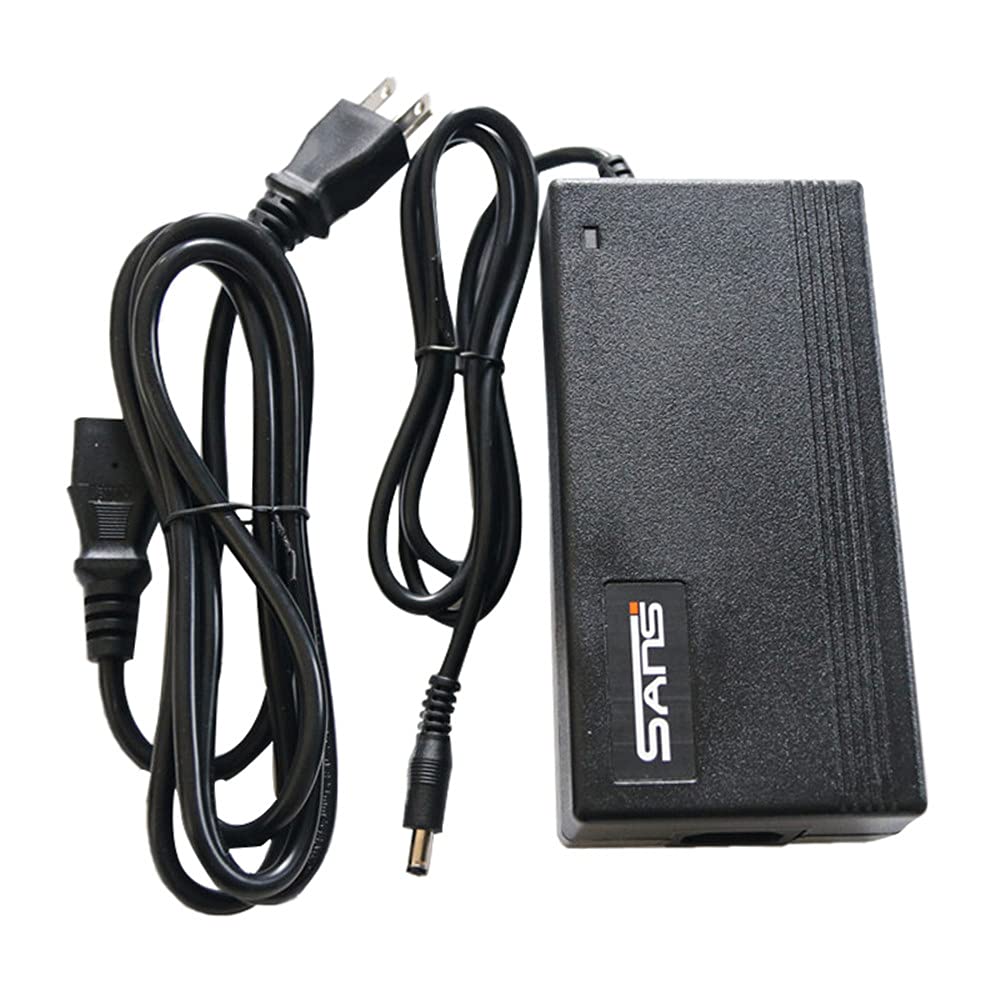 Syvrac 48-54.6V 2A Electric Bike Charger for 48V Lithium Battery Input Voltage AC120V(DC2.1MM Jack Connector)