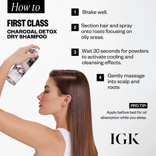 IGK First Class Dry Shampoo + Antisocial Dry Hair Mask Set | Volume, Freshness + Nourishment for All Hair Types | Oil Absorbing, Frizz Control + Hydrating | 2.0 oz + 1.7 oz