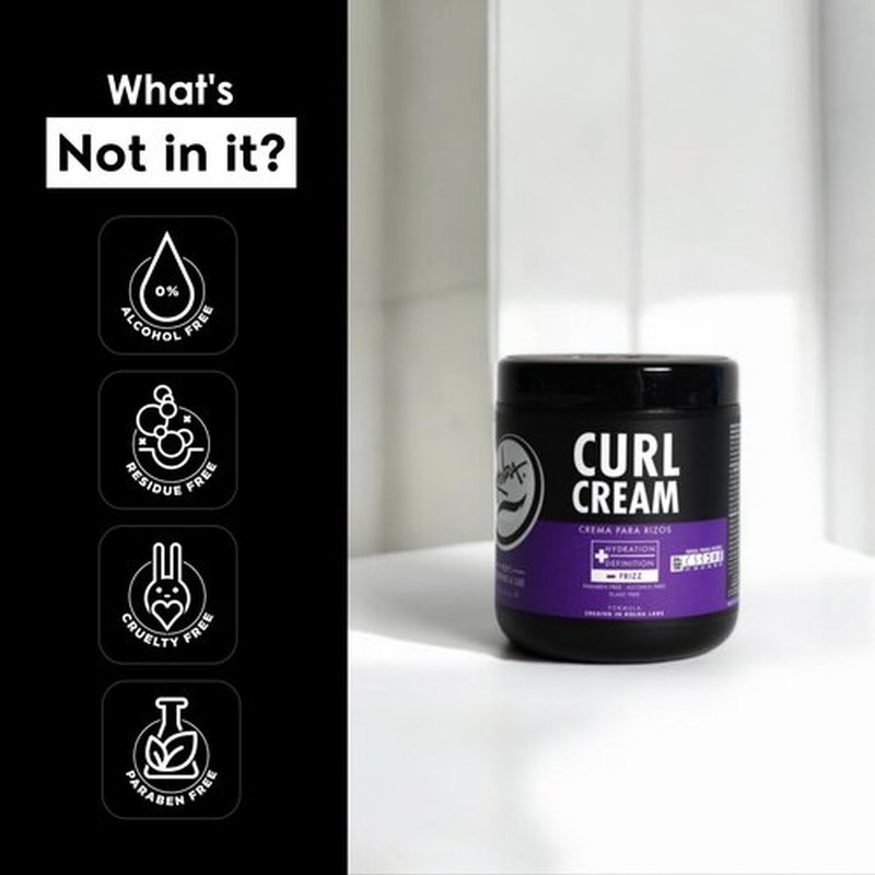 Rolda Curl Cream - Curly Hair Products for Men - Anti Frizz Curl Defining Cream with Oil Blend - Hydrates, Enhances Shine & Texture - Nourishes & Softens Strands - Non-Greasy & Lightweight (8.81 oz)