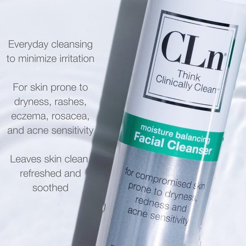 CLn® Facial Cleanser - Hydrating Formula for Dry, Sensitive Skin | Fragrance-Free & Paraben-Free, 3.4 fl. oz.
