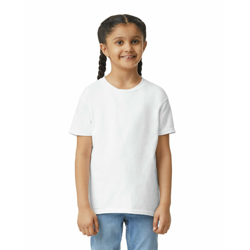 Gildan Youth Ultra Cotton T-Shirt, Style G2000B, Multipack, White (12-Pack), Medium