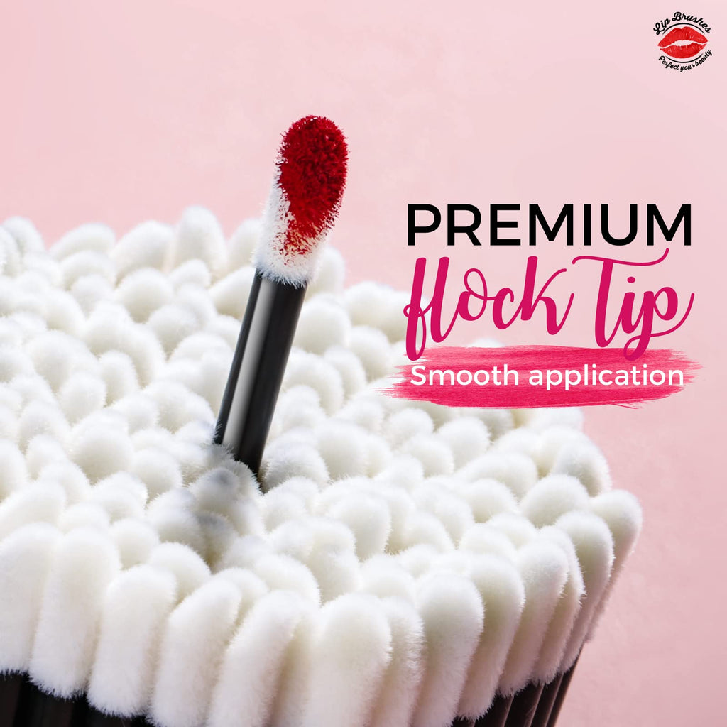 Teenitor 600 Pcs Lip Applicators Disposable Lip Wands, Lipstick Applicator Testers Lint Free Makeup Applicators, Lip Brushes Wands Makeup Tools Black