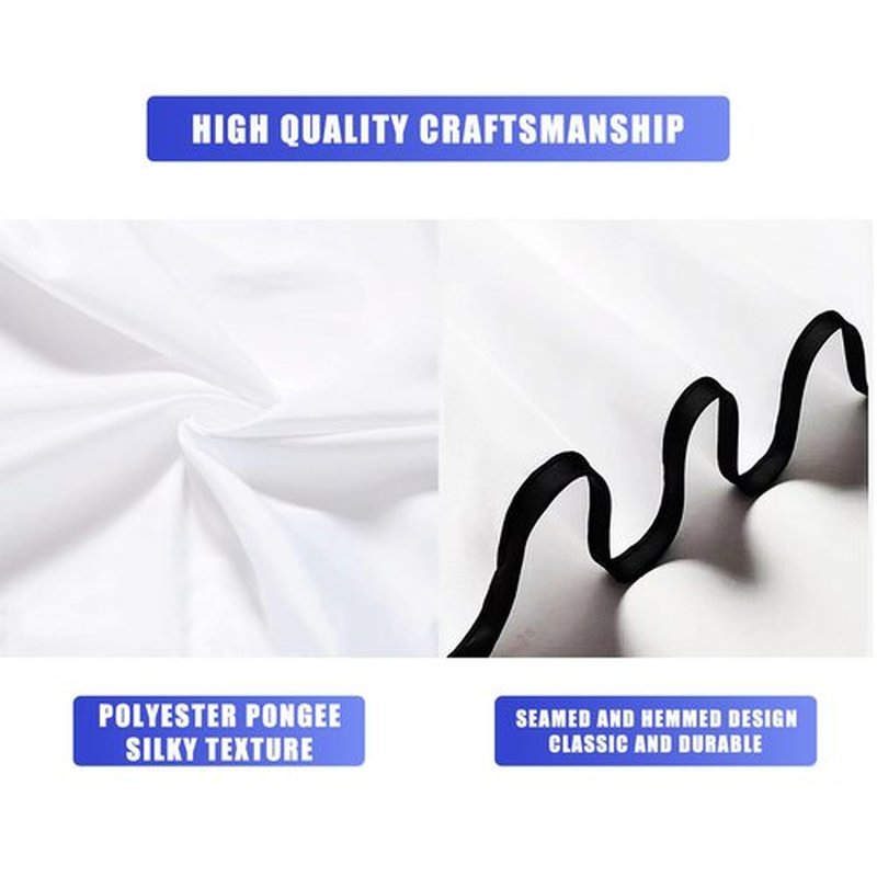 Nicoc Silicone Neckline Barber Cape, White, Waterproof Polyester Hair Cutting Cape, Snap Button Collar, Extra Large Haircut Cape (White)