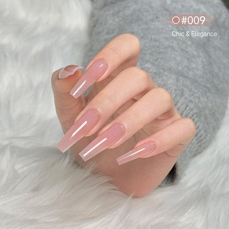 GAOY Poly Gel Nail Extension Kit with UV Light, 14 Colors Clear Pink Nude Jelly Sheer Builder Gel, All-in-One Starter Kit for Long-lasting French Manicure, Salon & DIY Home Nail Art, Nude Series