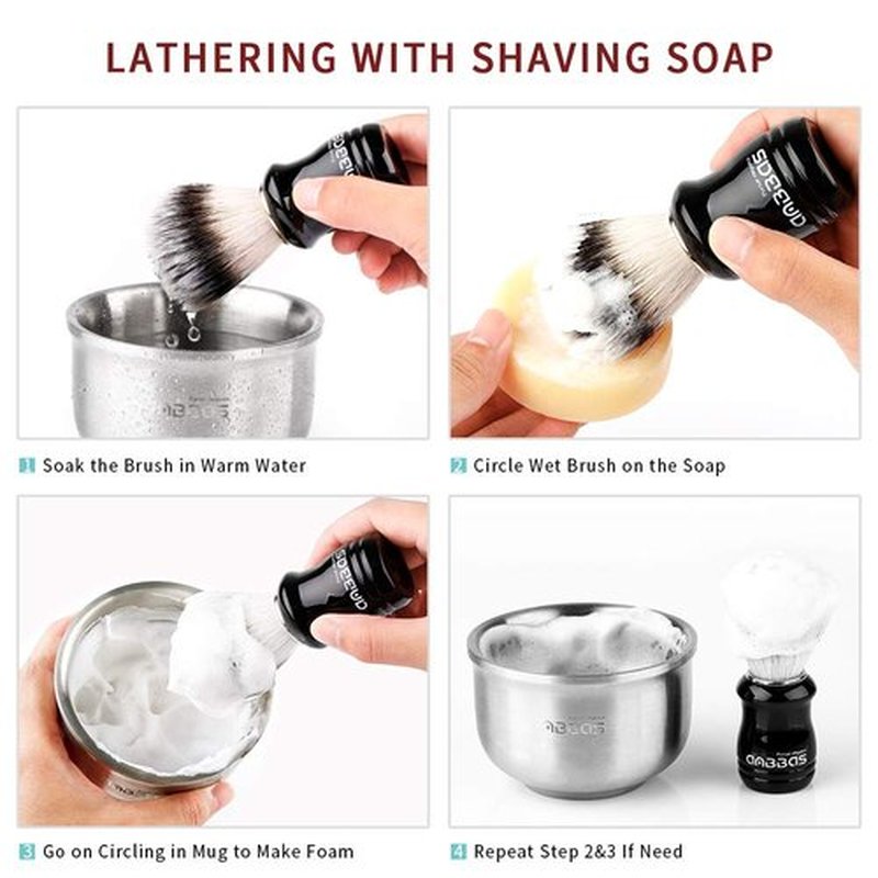 Anbbas Sandalwood Shaving Soap Puck Refill - Traditional Wet Shave for Men (2 Pcs, 7 Oz)
