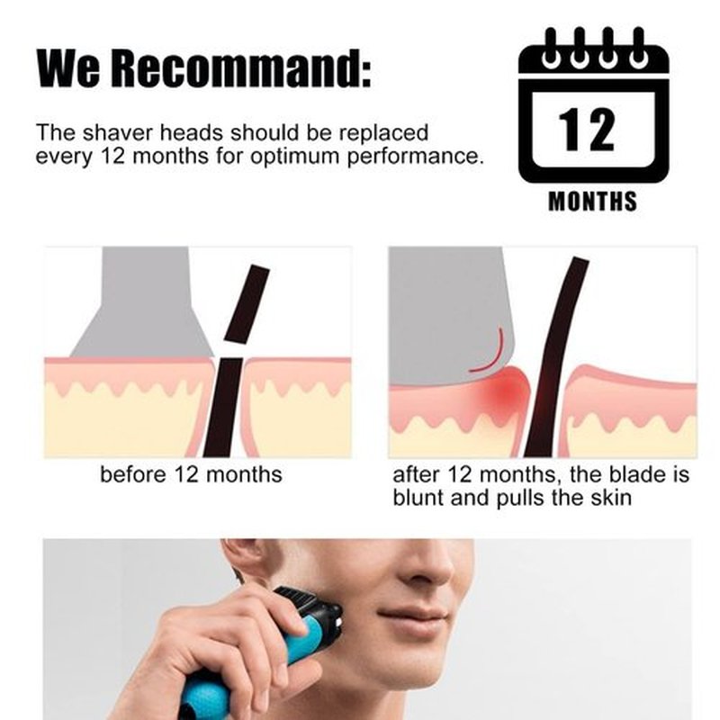 Braun Series 7 70S Replacement Shaver Heads - Compatible Foil & Cutter for Electric Razors