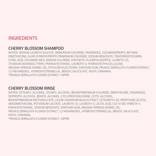 Kerasys CHERRY BLOSSOM Perfumed 33.8 fl oz / 1L (Shampoo + Conditioner Set)