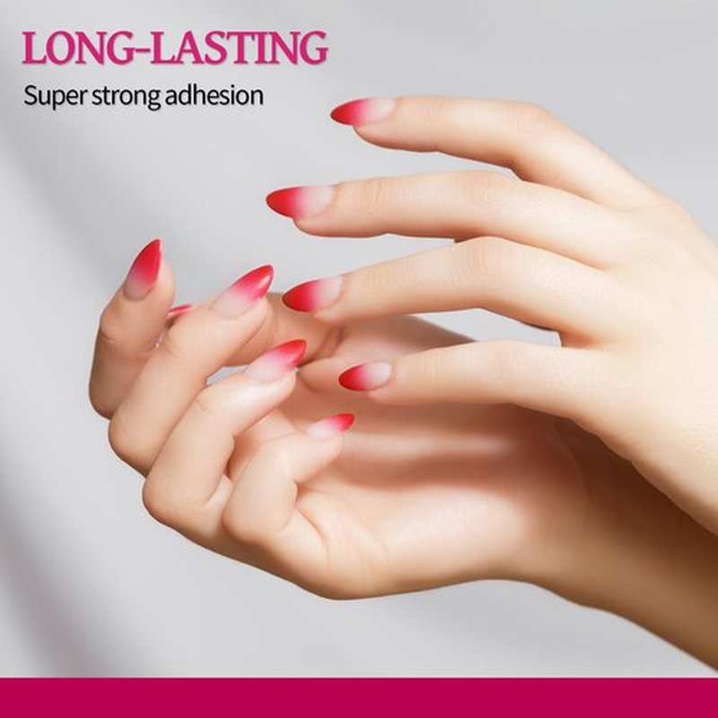 GORGELLUX Vitamin E Semi Solid Nail Glue Gel for Press On Nails Tips, Nail Glue Strong, No Need for UV Lamp, Quick Drying & Long Lasting, 4Pcs