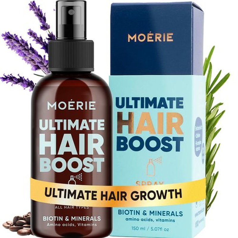 Moerie Hair Growth Serum Spray - Biotin & Rosemary Formula for Hair Regrowth | Unisex Thickening Solution