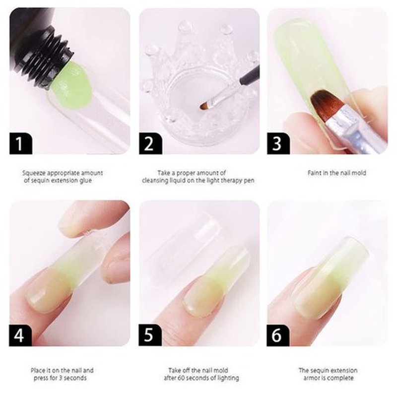 RoseFlower Neon Bright Luminous Poly Nail Gel Set 8 Colors Fluorescent Poly Nail Extension Gel Kit Builder Nails Enhancement Gel for Beginner Professional French Art Design Salon DIY at Home #4