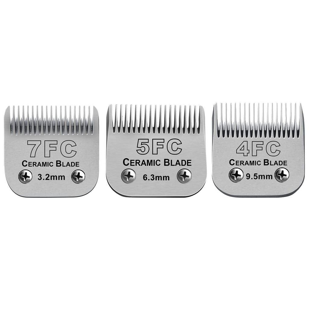 Dog Grooming Ceramic Blades Set,Compatible with Andis,Oster A5,Wahl KM10