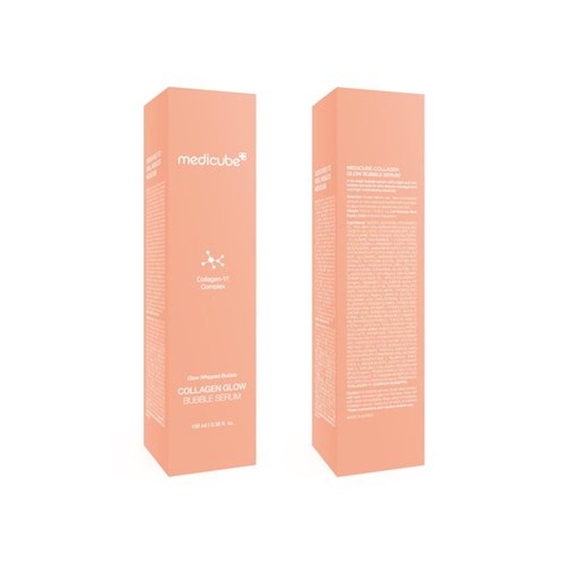 Medicube Collagen Glow Bubble Serum - Fast-absorbing bubble-type serum that gives you 24h Glow & Lifted Look - Korean skincare (3.38fl.oz.)