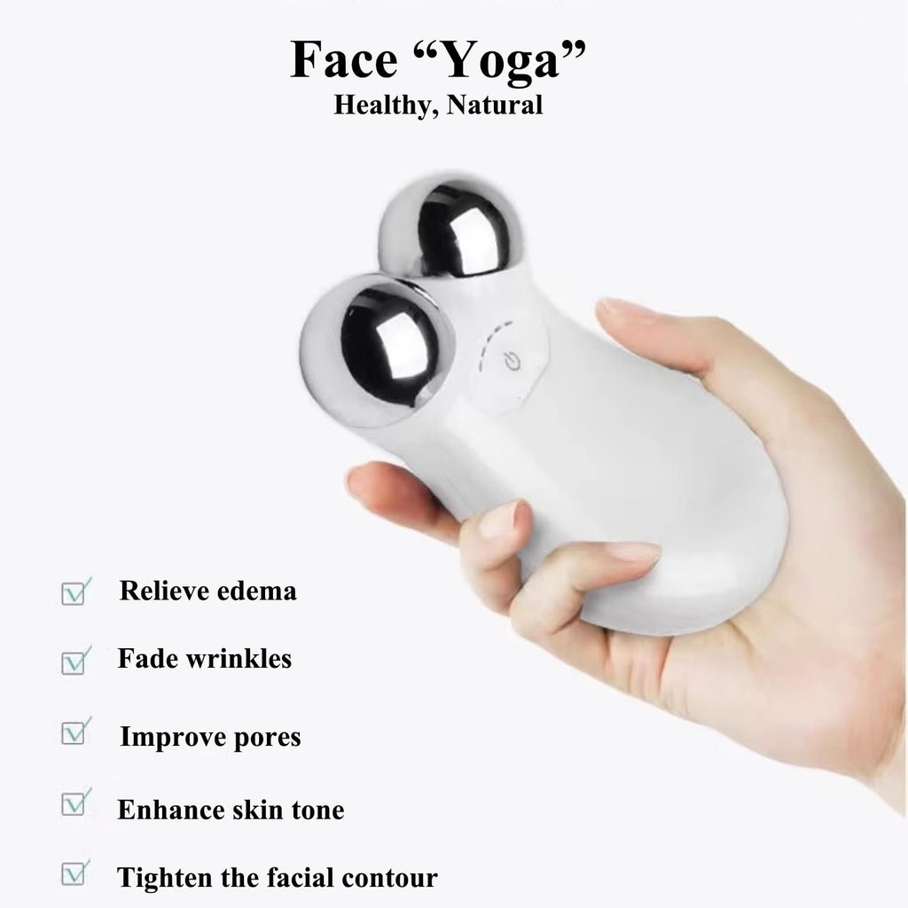 Microcurrent Facial Device,Enhances The Ability to Lift The Face and Tighten The Skin,Facial Wrinkle Equipment，White