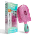 NuWay 4Hair® TravelC® U.S. Patented Single-Curve Scalp Care Brush with Protective Travel Case – Premium Portable Hair Health Tool with Heat-Resistant BrainyBristles™ – Wet & Dry Use