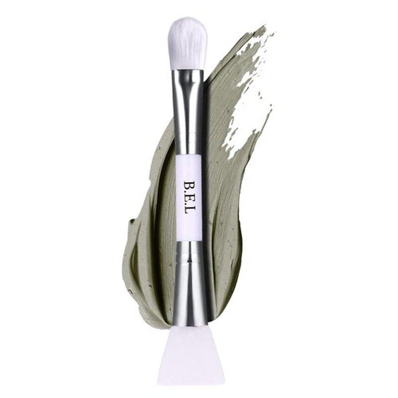 Bare Essentials Living - Clay Face Mask Brush | Dual Soft Silicone Applicator Tool in White (1 Pack) for Skincare and Moisturizers