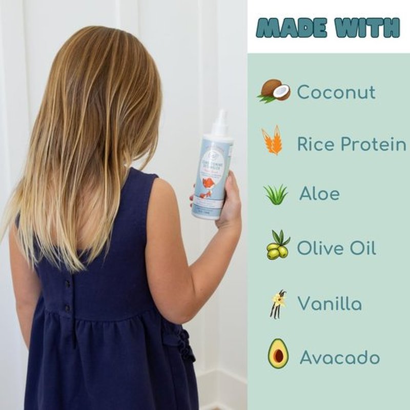 LANE & CO. Conditioning Detangler Spray for Kids - Vegan Leave-In Conditioner for Smooth, Tangle-Free Hair - 8 oz. Bottle
