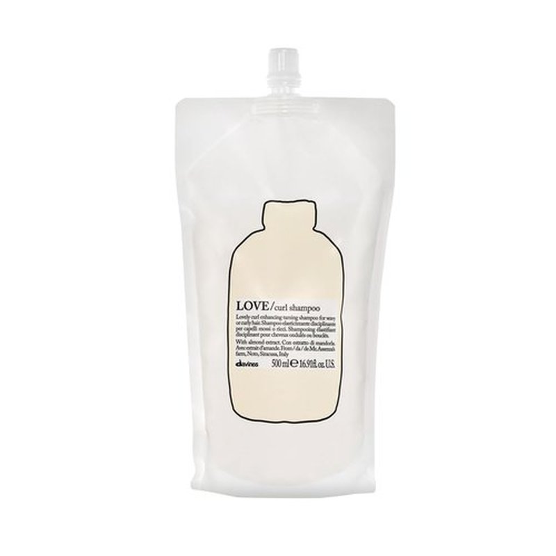 Davines LOVE Curl Shampoo, Enhancing Volume Taming Gentle Formula for Wavy and Curly Hair - Softens, Hydrates, and Boosts Curl Elasticity with Almond Extract, 16.9 Fl Oz