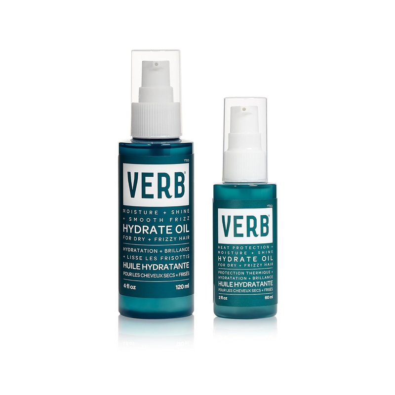 VERB Hydrate Oil - Moisturizing Formula for Smooth, Shiny Hair - Heat Protection - Amber + Warm Jasmine Scent