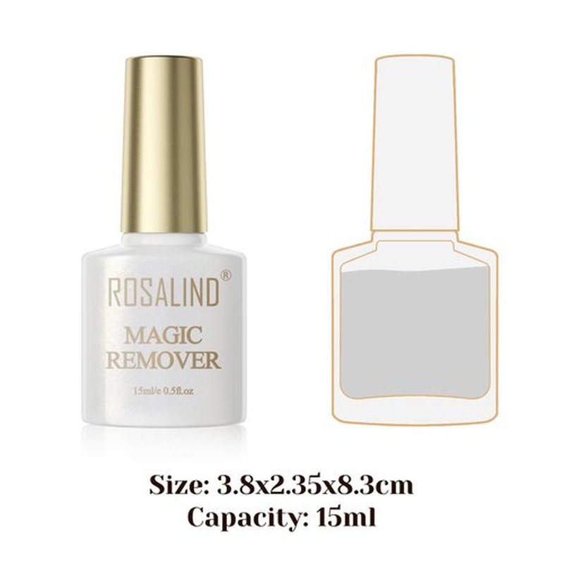 ROSALIND 2 Pack（15ML) Gel Nail Polish Remover, Professional Gel Polish Remover for Nails,No Need for Foil, Quick & Easy Polish Remover In 2-5 Minutes, No Need Soaking Or Wrapping