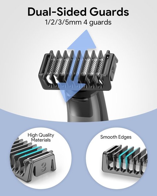 Obalde Guide Guards Set - Skin & Body Combs with 1/2/3/5mm Attachments | Hard Case for Convenient Storage