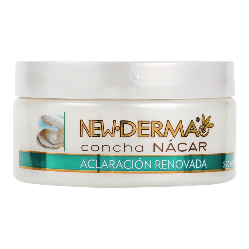 New Derma Concha Nácar Face & Body Cream, Skin Brightening & Dark Spot Corrector, Pearl Extract Moisturizing Cream for All Skin Types, 200 ml