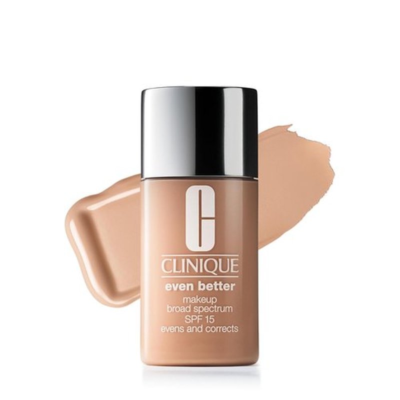 Clinique Even Better Makeup Liquid Foundation SPF 15 - Vitamin C Formula for All Skin Types | Medium Coverage & Natural Finish | Evens Skin Tone & Reduces Dark Spots