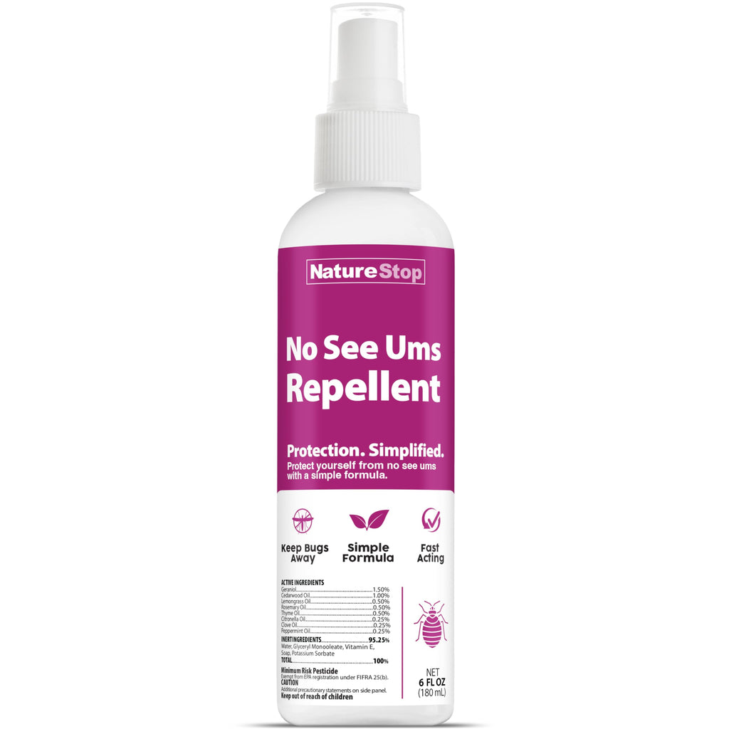 NatureStop No-See-Ums Repellent - DEET-Free Personal Repellent Spray for Outdoor Activities, 6 oz