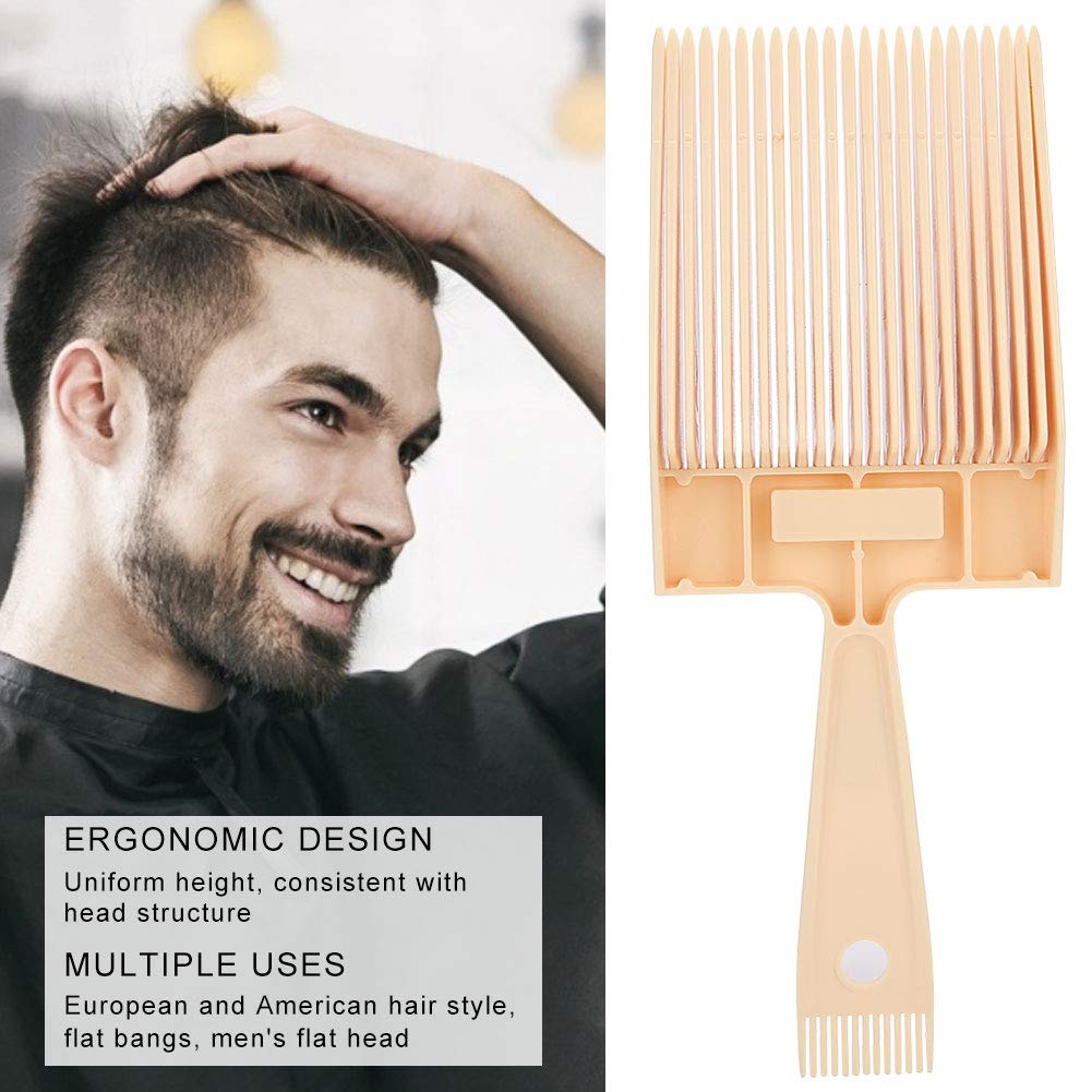 Haosie Flat Top Comb, Dual Ended Flattopper Comb, Barber Hair Tool with Level Bang Liquid, Professional Haircut Level