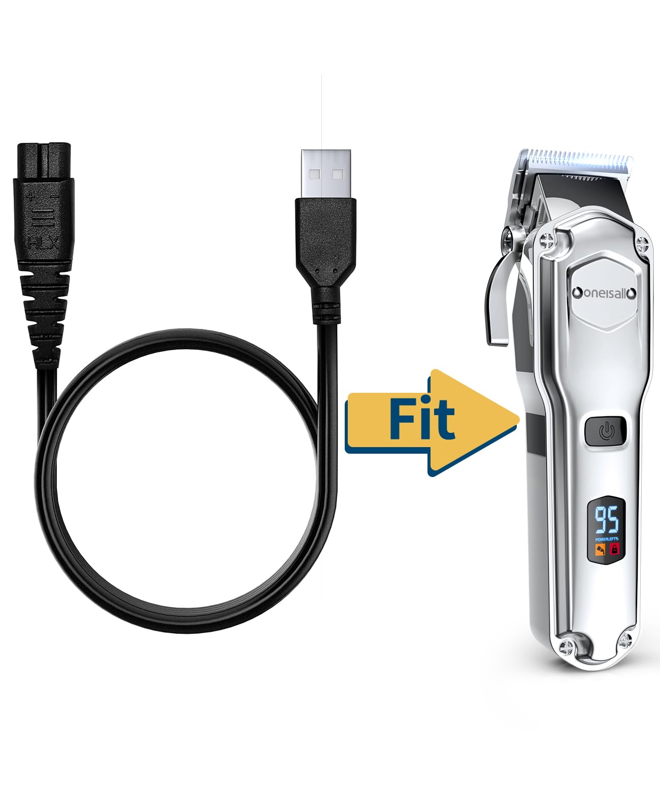 oneisall Dog Clippers for Grooming for Thick Coat Charger Charging Cord for RFC676