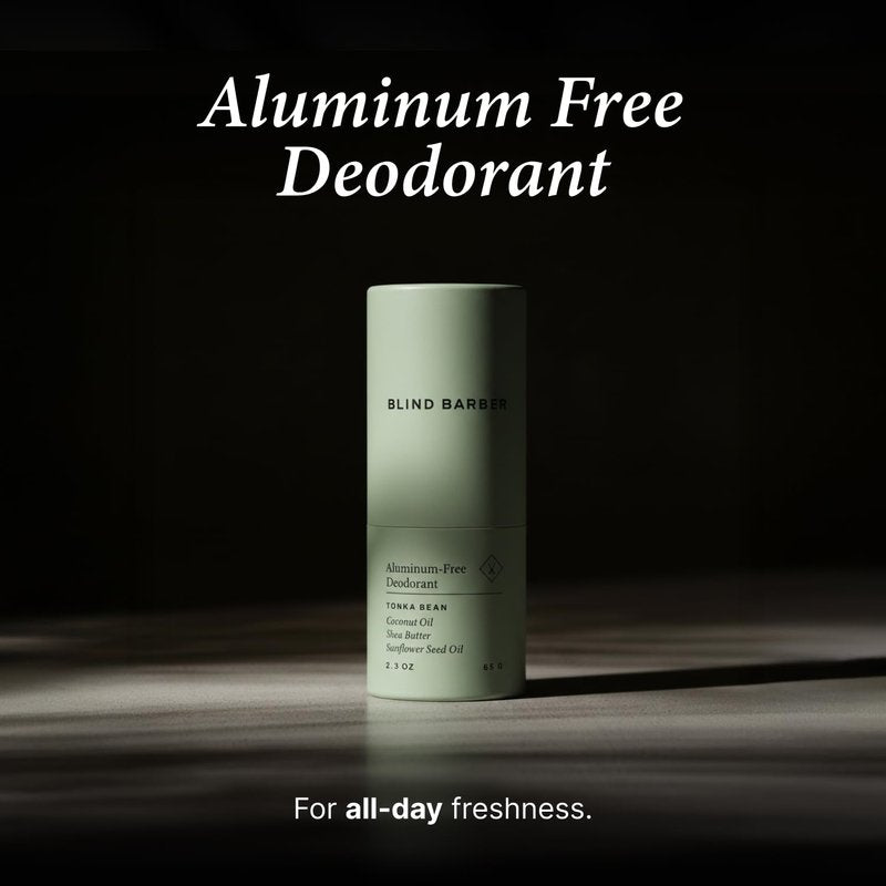 Blind Barber Aluminum-Free Deodorant - Naturally Derived Men's Stick with Shea Butter & Coconut Oil - Odor-Fighting Tonka Bean Scent (2.3 oz)