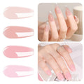 Vishine Jelly Gel Nail Polish Collection Sheer Nude Pink Gel Polish Crystal Transparent Gel Polish Kit Nail Art Varnish Manicure Set 8ML 4PCS