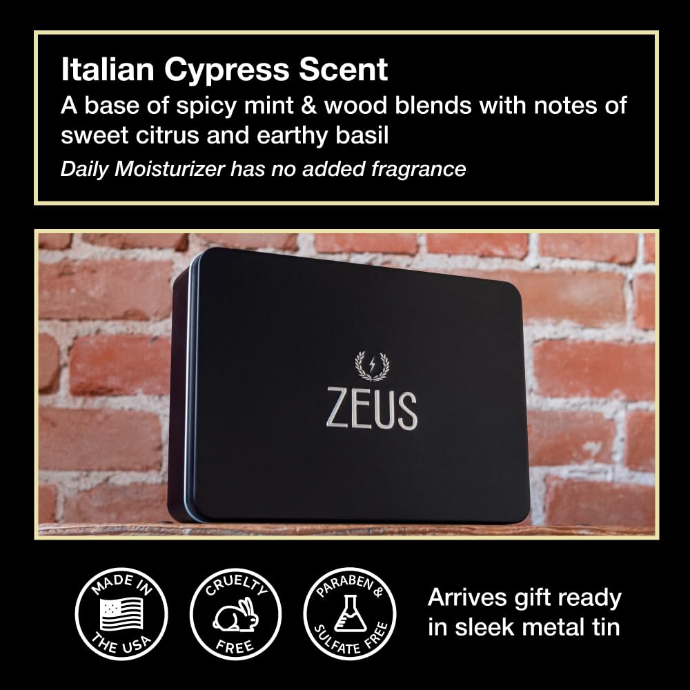 ZEUS Beard & Skin Care Set for Men, Outdoors Grooming Kit (Summer Edition)