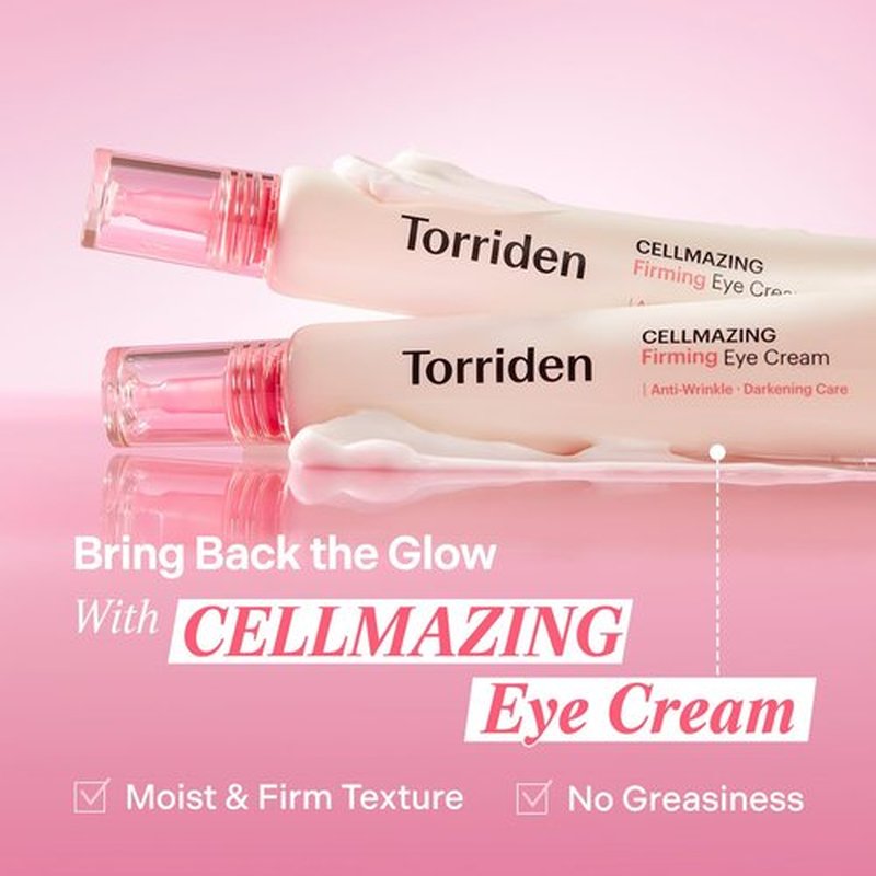 Torriden CELLMAZING Eye Cream - Collagen Firming Formula for Wrinkle Improvement | 30ml | Korean Skincare