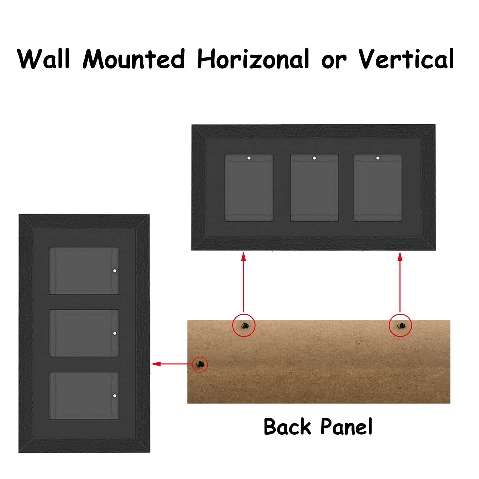 Graded Card Display Frame–Compatible with PSA, CGC, and TAG Slabs–Wall-Mount Trading Card Display Case for Sports Cards, Pokémon, and MTG
