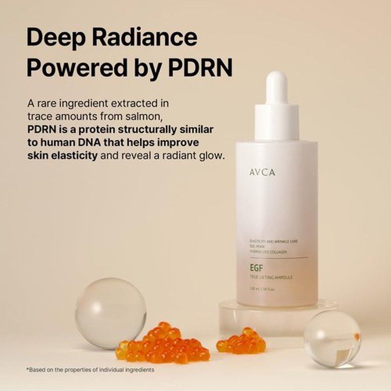 AVCA EGF & PDRN Lifting Serum - Firming & Elasticity Support with Hydrolyzed Collagen | 100ml (3.38 fl. oz)