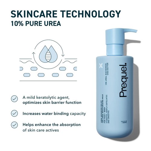 Prequel Skin Urea 10% Moisturizing Lotion for Face & Body, Unscented, Hydrating Cream for Extremely Dry & Sensitive Skin, 6.75 fl oz, Pack of 2