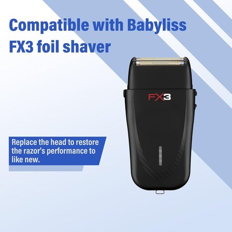 BaByliss FX3 Foil Shaver Replacement Head - Black Razor Foil & Cutter Set (1 PCS)