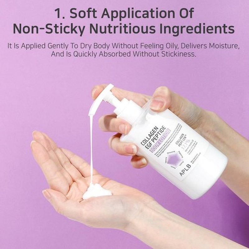 APLB Collagen EGF Peptide Body Lotion | COLLAGEN PEPT CEN™ 17.1% 10.14 FL.OZ/Korean Skincare, Elasticity care, Long lasting moisturizing, Revitalize for gentle and improve skin texture