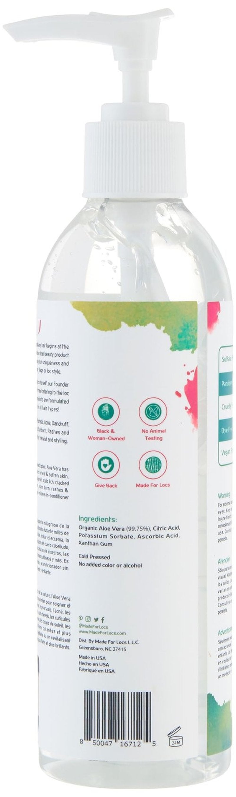 Locs Vegan Aloe Vera Soothing & Styling Gel | 8 oz